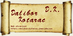 Dalibor Kotarac vizit kartica